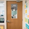 NICETOWN Lockdown Shade for Classroom Door Window Privacy, Linen Small
