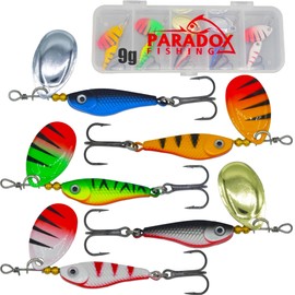 Paradox Fishing Spinner Sets 9 g I 5 Pieces I Perch Bait Pike Bait Jig Spinner Spin Jig for Bass Fishing Spinner Bait - Spinner Bait