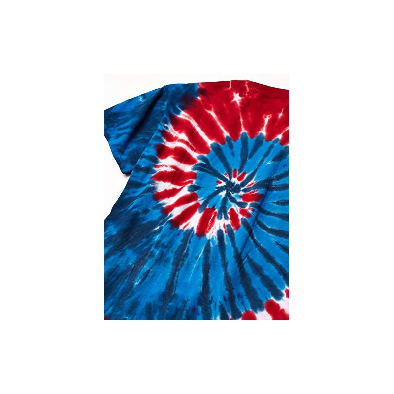 Liquid Blue Men's Stars and Stripes Spiral T-Shirt, Tie Dye,