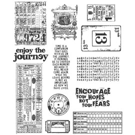 Tim Holtz 7 x 8.5-inch Cling Rubber Stamp Set Going Somewhere