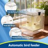 Pcmursal No Mess Bird Feeder for Cage, Hanging Bird Bath
