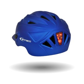 Boys Bike Helmet Blue Rocky With Rear Light Blue 48-52cm