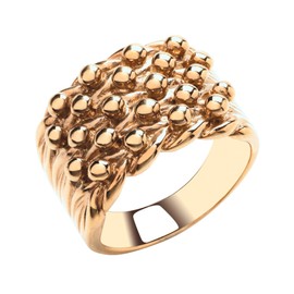 Old English Jewellers 9ct Yellow Gold on Silver Mens Heavy Keeper Ring size R S T U V W X Y Z Z1 Z2 Z3 (W)