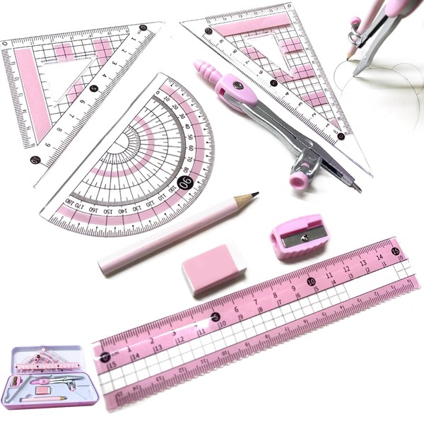 Maths Set, Geometry Sets - Protractor and Compass Set Square