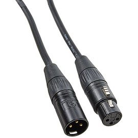Talent MCB03 Microphone Cable XLR Female to XLR Male Black with Gold Plated Contacts 3 ft.
