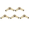 5pcs 8mm Brass Barb Elbow 90 Degree Male Thread Connector