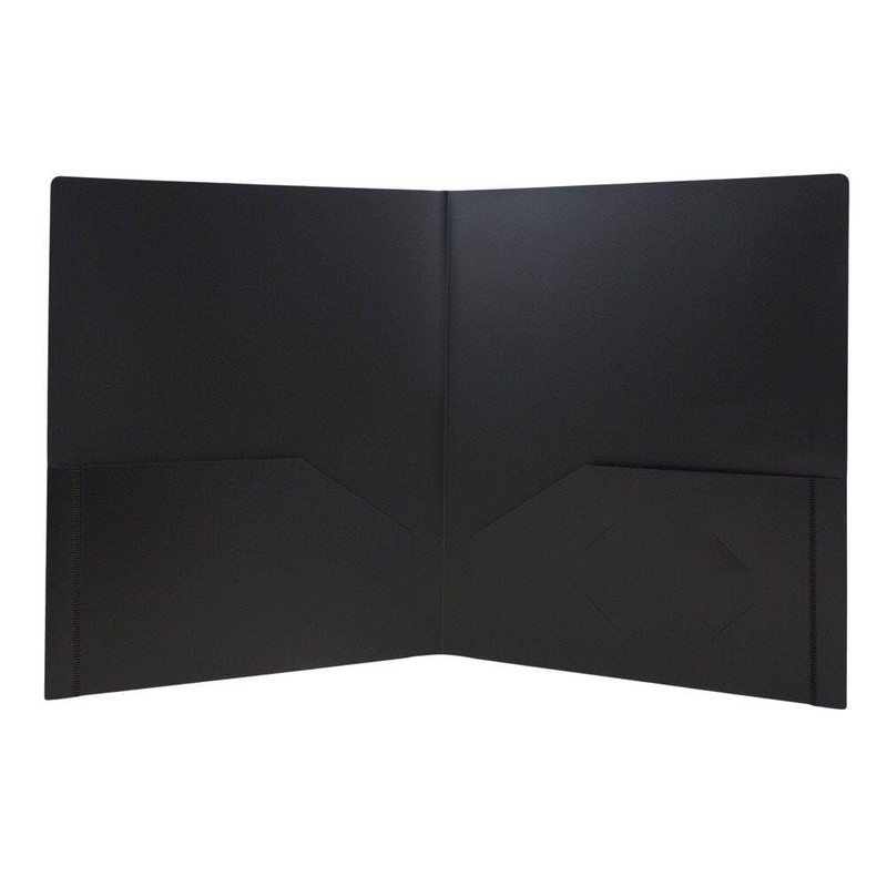 JAM PAPER Heavy Duty Plastic 2 Pocket Extra Tough School