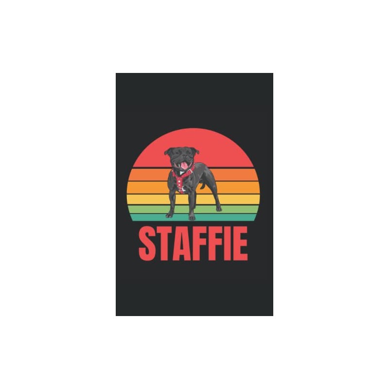 staffie: carnet de notes chien | notebook à la couverture