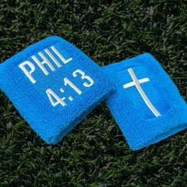 Christian Sweatband 2 Pack:_Light Blue