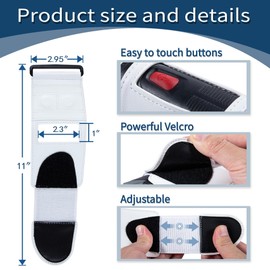 Kanmoon Adjustable Golf Rangefinder Magnetic Strap, Magnetic Rangefinder Strap Holder Wrap Mount for Golf Cart with Strong Magnet, Securely Holds to Golf Cart Railing/Frame, Golf Accessories(White)