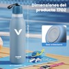 E T EASYTAO Botella de Agua con Doble Pico, 17oz