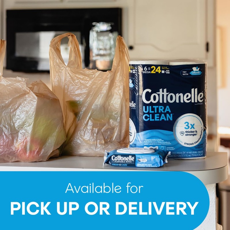 Cottonelle Ultra Clean Toilet Paper with Active CleaningRipples Texture, Strong