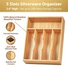 Umilife Kitchen Drawer Organizer, 10 Inch Silverware Utensil Tray Holder,