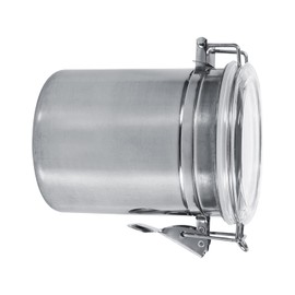 WAONIQ Stainless Steel Kitchen Food Storage Container Bottle For Sugar Tea Coffee Beans Dry Goods Transparent Cover Easy To Use Kitchen Canister (Large Size (37.4 X 18.9 X 6.7in))