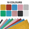 YOPEUC 10 Colours Plotter Film Textile Glitter, 25 x 30.5