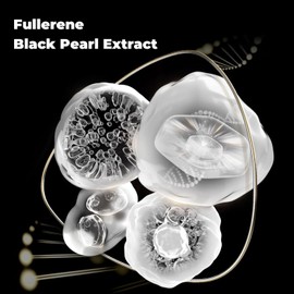 MUQIAN Black Pearl Collagen Face Mask Sheet, Hydrating and Anti-Aging Face Mask with Fullerene and Black Pearl Essence to Nourish Skin, 40g x 5ea