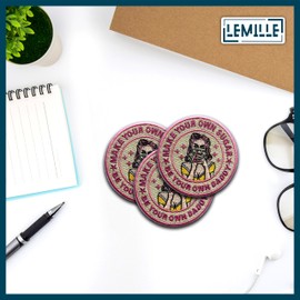 LEMILLE Make Your Own Sugar Be Your Own Daddy Patch, 3 Inches Sew On Iron On Patches Funny Girl Embroidery Patches for Clothes Backpacks Hats Jeans Bags, Embroidered Patches, Girly DIY Patch for Women