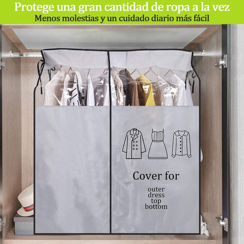 Protector de Ropa Colgante, Transpirable Reutilizable de Ropa Colgante para