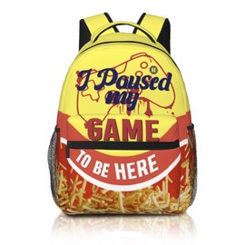 TREKTOTS 15 Inch Yellow Backpack for Boys 8-12, Lightweight Fries School Bookbag with Large Capacity & Padded Ergonomic Back, Ideal for Elementary to Middle School Students