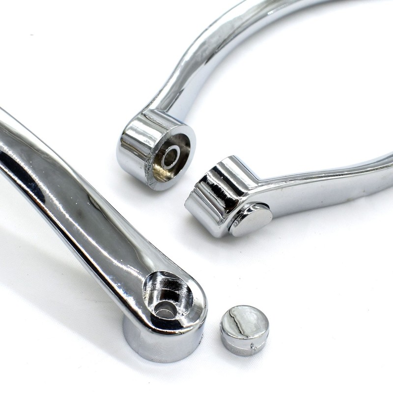 Polished Replacement Chromed Shower Bath Door Handle Knob Arc shape