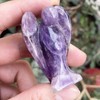 Ladeukoi Natural Stone Guardian Angel Statue, Hand Carved Healing Crystal