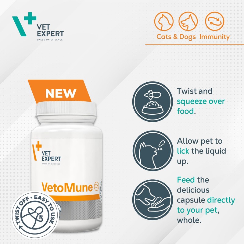 Vet Expert VetoMune Immune Support Supplement for Cats & Dogs