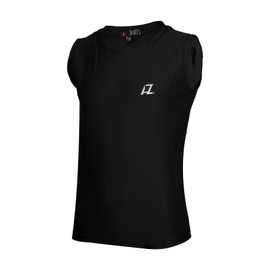 A2Z 4 Kids Boys Plain Sports Vest Athletic Soft Feel Lightweight Breathable - Vest 009 Black 7-8