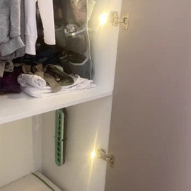 Yosoo - Luces LED de la bisagra del gabinete, 10 PCS Universal Intelligent Sensor Light Lámparas con bisagras para Armario Armario Inicio para armario armario armario luz de noche de (Fresco Blanco)