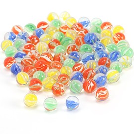 CHUKEMAOYI 400 pcs Color Mixing Glass Marbles ,9/16 inch Bulk for Kids Marble Games,DIY and Home Decoration