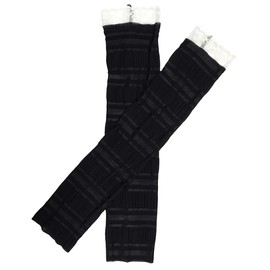 simPLEISURE qa100215 Arm Cover, Lace Included, Sunscreen Gloves, UV Protection, UV Protection, Easy to Wear, 5 Colors, 1/2/3 Pair Set, Black