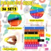 Sayglossy 36 Sets Fraction Tiles Set for Math Classroom Fractions