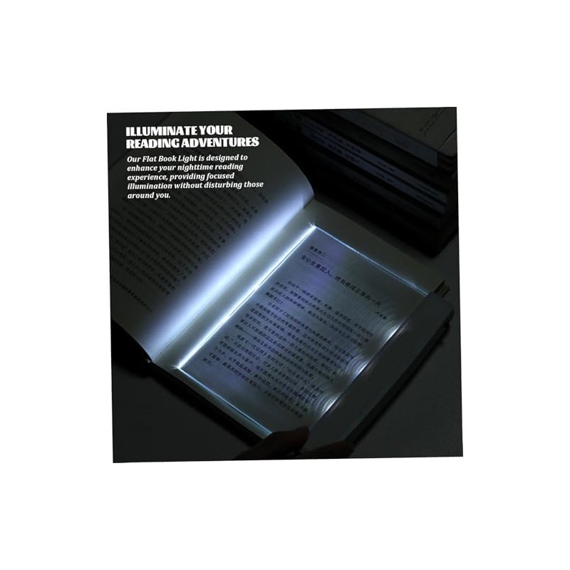 Luz de lectura LED plana ajustable Peosaard para libros en