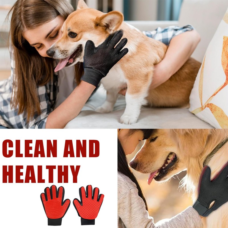 2 Pcs Cat & Dog Grooming Glove - Efficient Pet