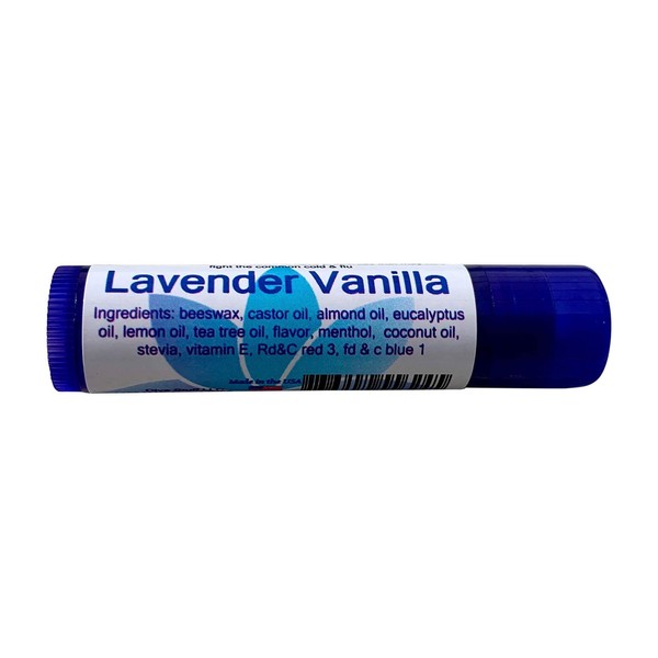 Cold Kicker Lip Slicker, Lavender Vanilla Flavor, Soothing and Nourishing, Menthol Action