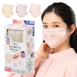 レック 極細耳ひも マスク ふわるん (ふつうサイズ 30枚入) SWEET 3色セット / 体温でやわらかくなり 耳が痛くなりにくい /