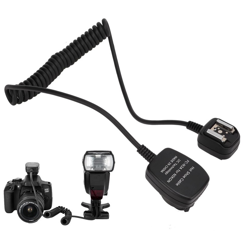 Camera flash speedlite cord, 1.3m TTL flash cable for long