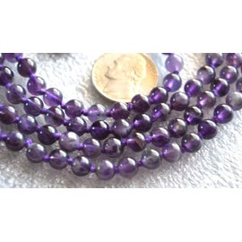 Awaken Your Kundalini Hand-knotted Amethyst Mala Necklace, 6mm 108 Beads, Crown Chakra Jewelry