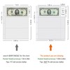 Currency Sleeves with Label Pockets, 50 PCS Banknote Sleeves, 3-Pocket