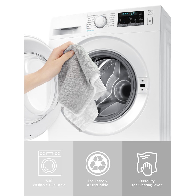 Fantasticlean Microfibre Cleaning Cloth Roll with 40 Pieces, Tear-Off Cleaning