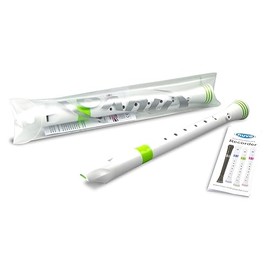 Nuvo Soprano Recorder, White/Pink
