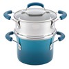 Rachael Ray Brights Sauce Pot/Saucepot with Steamer Insert, 3 Quart,