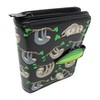 Shag Wear Ladies Sloth Wallet, black, large purse