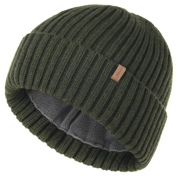 FURTALK Unisex Winter Beanie Chunky Knit Hat with Soft Fleece