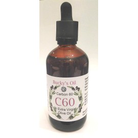 C60 - 120ml Extra Virgin Olive Oil with 100mg Carbon 60 99.95% in solution.