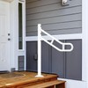Single Post Handrail for Outdoor 1-3 Steps, Metal Bent Stair