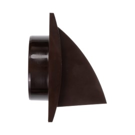 ECOPRO VENT 4 Inch Brown Plastic Dryer Vent Cover with Backdraft Damper – Exterior Wall Exhaust Hood Grille with Non-Return Protective Flap – Outside Air Vent Cover for Dryer, Bathroom & HVAC