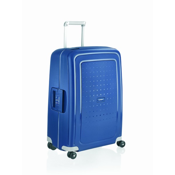 Samsonite S'Cure Hardside Luggage with Spinner Wheels, Dark Blue, Checked-Large 28-Inch