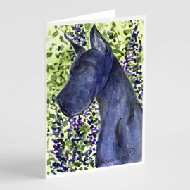 Caroline's Treasures Great Dane Greeting Cards and Envelopes Pack of 8