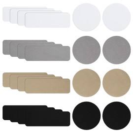 Zyghjort 24 PCS Shoe Patches for Holes, 4 Colors Rectangular Round Shoe Heel Repair Repair Patch Self Adhesive Heel Repairs Kit Shoes Hole Repairs Patch Kit for Sneakers Mesh Leather Shoes