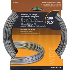 Hillman 122070 100' Stranded Wire, 20 x 100 inches